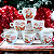 Kit Jogo 6 Xicaras Natal Café Chá 200ml Cônicas Porcelana - Imagem 5