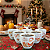 Kit Jogo 6 Xicaras Natal Café Chá 200ml Cônicas Porcelana - Imagem 4