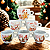 Kit Jogo 6 Xicaras Natal Café Chá 200ml Cônicas Porcelana - Imagem 3