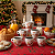 Kit Jogo 6 Xicaras Natal Café Chá 200ml Cônicas Porcelana - Imagem 8