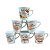 Kit Jogo Conjunto 6 Caneca Tulipa 140ml Mãe - Porcelana - Imagem 1