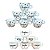 Kit Jogo 6 Xicara Decorada Porcelana Café Expresso - Imagem 1