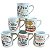 Kit Jogo Conjunto 6 Caneca Mãe Café Chá Suco Porcelana - Imagem 3