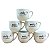 Kit Jogo Conjunto 6 Xícara Mãe Café Chá Cappuccino Porcelana - Imagem 6