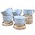 Jogo 6 Xicaras Café/Chá Porcelana 170ml  Arabesco C/ Pires - Imagem 1