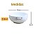 Kit 6 Bowl Tigela Cumbuca 350ml Porcelana Branca Decorada - Imagem 6
