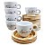 Kit 6 Xícara Frases Delicadas Café Chá Cappuccino Porcelana - Imagem 7