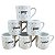 Kit Jogo 6 Caneca Xícara 100ml Café Expresso Porcelana Decor - Imagem 10