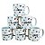 Kit Jogo 6 Caneca Xícara 100ml Café Expresso Porcelana Decor - Imagem 8