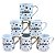 Kit Jogo Conjunto 6 Caneca Xícara Café Chá 120ml - Porcelana - Imagem 1