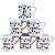 Kit Jogo Conjunto 6 Caneca Xícara Café Chá 120ml - Porcelana - Imagem 3