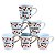 Kit Jogo Conjunto 6 Caneca Xícara Café Chá 120ml - Porcelana - Imagem 7