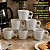 Jogo 6 Xícara Chá/Café Decorada Arabesco - Porcelana 200ml - Imagem 7