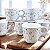 Jogo 6 Xícara Chá/Café Decorada Arabesco - Porcelana 200ml - Imagem 3