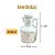 Kit Galheteiro Decorado 2 pçs 250ml Arabesco  - Porcelana - Imagem 6