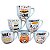 Kit Jogo 6 Xícaras Caneca de Porcelana 1700ml Frases - Imagem 1