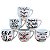 Kit Jogo 6 Xícaras Caneca de Porcelana 1700ml Frases - Imagem 6