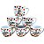 Kit Jogo 6 Xícaras Caneca de Porcelana 1700ml Frases - Imagem 5