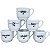 Kit Jogo 6 Xícaras Caneca de Porcelana 200ml Frases - Imagem 4