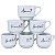 Kit Jogo 6 Xícaras Caneca de Porcelana 200ml Frases - Imagem 3