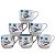 Kit Jogo 6 Xícaras Caneca de Porcelana 200ml Frases - Imagem 6