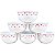 Jogo 6 Tigelas Cumbucas Sobremesa 120ml  Porcelana Decorada - Imagem 1