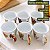 Jogo 6 Xícara Chá/Café Decorada Flores - Porcelana 200ml - Imagem 5