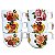 Jogo 6 Xícara Chá/Café Decorada Flores - Porcelana 200ml - Imagem 1