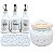 Kit Cozinha Porcelana Arabescos 5 Pçs Galheteiro Saleiro Gde - Imagem 1