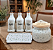 Kit Cozinha Porcelana Arabescos 5 Pçs Galheteiro Saleiro Gde - Imagem 2