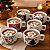 Kit Jogo Conjunto 6 Xícaras Caneca 200ml Porcelana Natal - Imagem 7