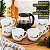 Kit Jogo Conjunto 6 Xícaras Caneca Café Chá Porcelana Natal - Imagem 3