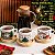 Kit Jogo Conjunto 6 Xícaras Caneca Café Chá Porcelana Natal - Imagem 5