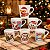 Kit Jogo Conjunto 6 Canecas 140ml Porcelana Tulipa Natal - Imagem 2