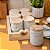 Porta Temperos Condimentos 6 Potes Porcelana Decorada + Bdj - Imagem 3