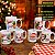 Kit Jogo Conjunto 6 Caneca 120ml Porcelana Natal Boas Festas - Imagem 3