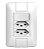 Conjunto Aria Branco 4x2 com 1 Interruptor Simples 6A 250V e 2 Tomadas 2P+T 10A 250V - Tramontina - Imagem 1