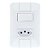 Conjunto Aria Branco 4x2 com 1 Interruptor Simples 6A 250V e 1 Tomada 2P+T 20A 250V - Tramontina - Imagem 1