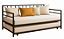 Sofá Cama De Ferro Com Cama Auxiliar Para Colchão 78x188 - Imagem 2