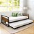 Cama Solteiro Giovana com Cama Auxiliar de Ferro Preto para Colchão 88x188 - Imagem 1