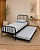 Cama Solteiro Diana com Cama Auxiliar de Ferro Preto para Colchão 88x188 - Imagem 2
