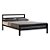 Cama de Ferro Lara Preta Reforçada Para Colchão King 1,86x1,98 - Imagem 2