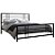 Cama de Ferro Meryn Preta King para Colchão 1,86x1,98 - Imagem 2
