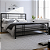 Cama de Ferro Meryn Preta Super King Size para Colchão 1,93x2,03 - Imagem 1