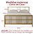 Cama de Ferro Lis Moderna Dourada Tamanho Casal 1,38x1,88 - Imagem 3