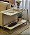 Mesa de Apoio Sofá Modelo Lara Champanhe com MDF Branco Brilhante - Imagem 2