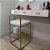Kit com 2 Banquetas Lis Dourado com Assento em Linho Cru 60cm de Altura - Imagem 4