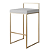 Kit com 2 Banquetas Lis Dourado com Assento em Linho Cru 85cm de Altura - Imagem 3