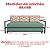 Sofá Cama De Ferro Com Cama Auxiliar Estofado Colchão De 88x188 - Imagem 3