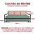 Sofá Cama De Ferro Com Cama Auxiliar Estofado Colchão De 88x188 - Imagem 5
